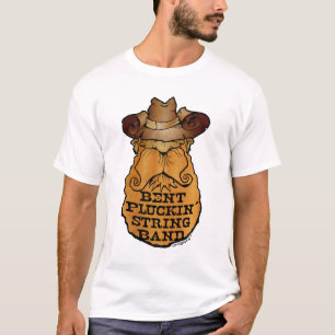 曲がったPluckinの紐バンドMerch Tシャツ