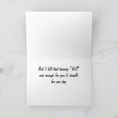 曲がな遊い**60番目の誕生日カード** カード (内部)