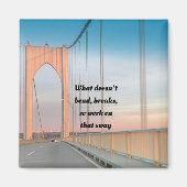 曲がらないものブレイクかわいい引用文マグネット マグネット (正面)