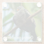 曲がりくねった地鳩 ガラスコースター (裏面)