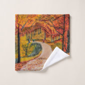 曲がりくねった林道 バスタオルセット (ウォッシュタオル)