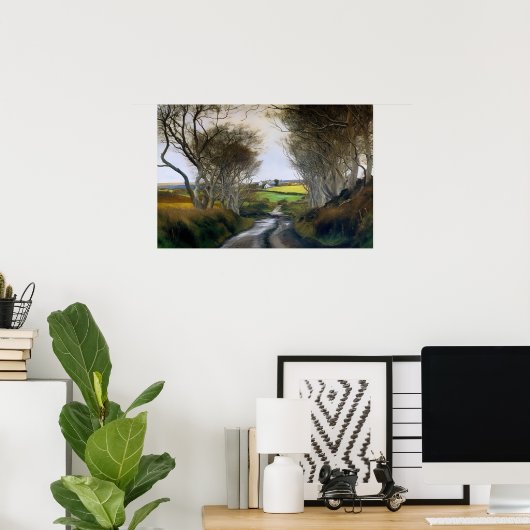 曲がりくねった田舎道 ポスター (ホームオフィス)