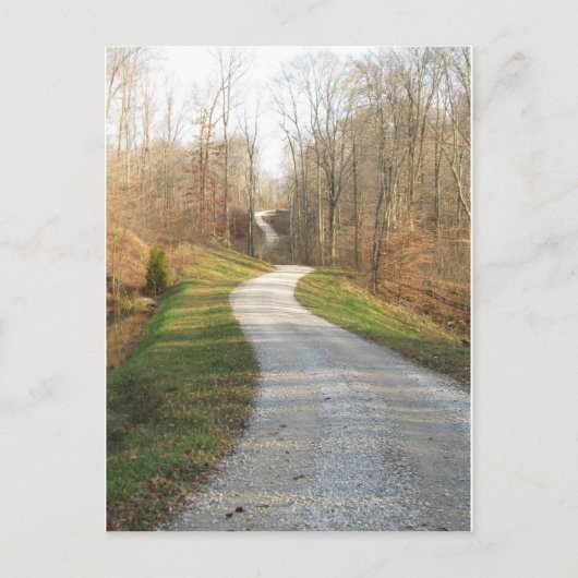 曲がりくねった田舎道 ポストカード (正面)