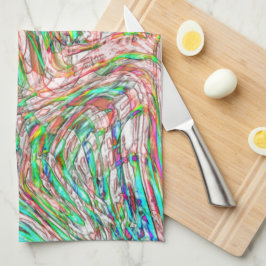 曲がりくねった線路の嵐 キッチンタオル