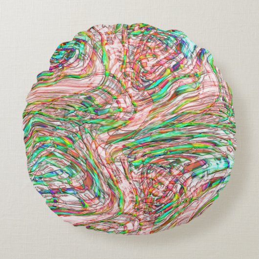 曲がりくねった線路の嵐 ラウンドクッション (正面)