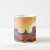 曲がりくねった道での風光明媚な旅行の冒険 コーヒーマグカップ (中央)