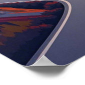 曲がりくねった道での風光明媚な旅行の冒険 ポスター (角)