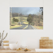 曲がりくねった道路写真ポスター ポスター (キッチン)