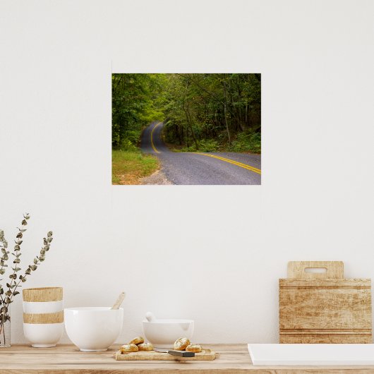曲がりくねった道 ポスター (キッチン)