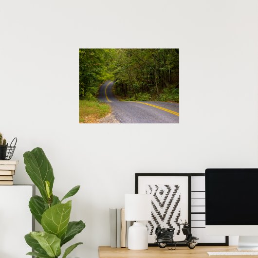 曲がりくねった道 ポスター (ホームオフィス)