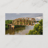 曲がりくねった道 – 錆びた古い鉄道橋 名刺 (裏面)