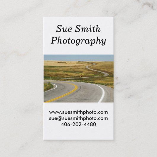 曲がりくねった道 – 錆びた古い鉄道橋 名刺 (正面)