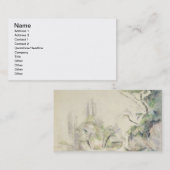 曲がりくねった道、c.1900-06 (w/c紙で) 名刺 (正面/裏面)