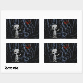 曲がりくねっている森 長方形シール (シート)