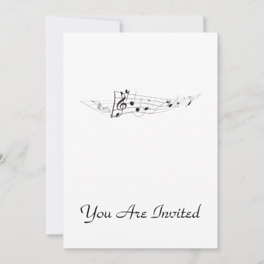 曲がりデザインミュージカル 招待状 (正面)