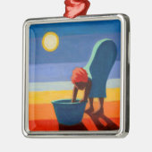 曲がる女性2005年 メタルオーナメント (左)