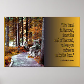 曲がる道路、プリント ポスター