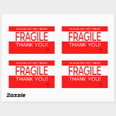 「曲げないでください」シール 1 長方形シール (シート)