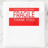 「曲げないでください」シール 1 長方形シール (バッグ)