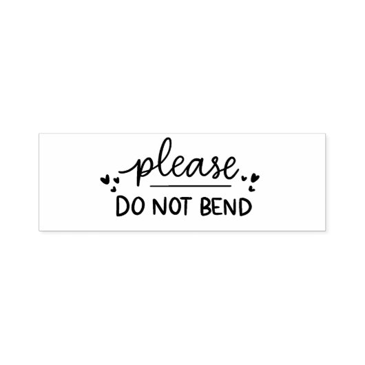 曲げないでください – 自己手書きゴム印 セルフインキングスタンプ (デザイン)