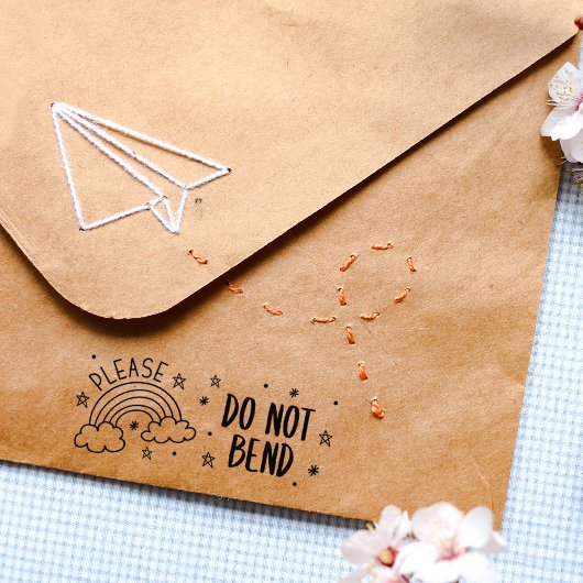 曲げないで包装 ラバースタンプ