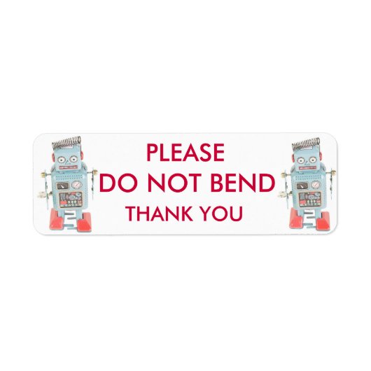 曲げない – ロボットラベル ラベル (正面)