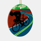 曲げられたハイウェーのサイクリスト セラミックオーナメント (右)