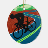 曲げられたハイウェーのサイクリスト セラミックオーナメント (左)