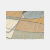 曲げられたライン及び音を弱められた地球の調子 フリースブランケット (正面(横))