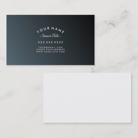 曲げられた文字の士官候補生の黒のプロフェッショナル 名刺 (正面/裏面)