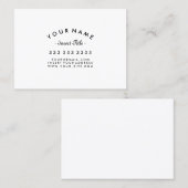 曲げられた文字の専門の白黒カスタム 名刺 (正面/裏面)