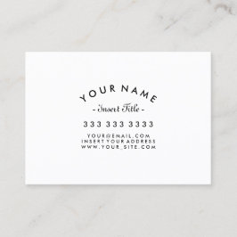 曲げられた文字の専門の白黒カスタム 名刺