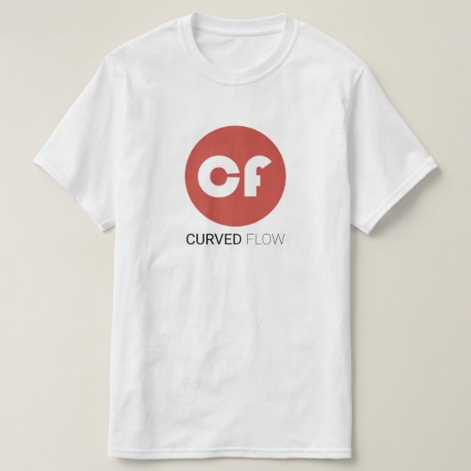 曲げられた流れのロゴのTシャツ Tシャツ (デザイン正面)
