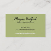 曲げられた点のマーケティング・コンサルタントPRのイメージディレクター 名刺 (裏面)