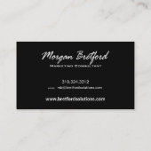 曲げられた点のマーケティング・コンサルタントPRのイメージディレクター 名刺 (裏面)