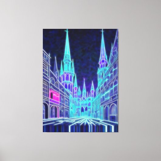 曲げアクロポリス キャンバスプリント (正面)