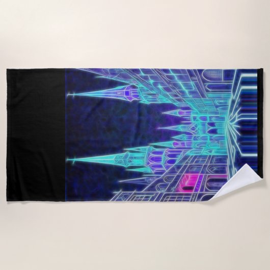 曲げアクロポリス ビーチタオル (正面)