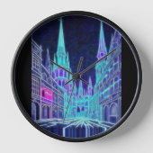 曲げアクロポリス 壁時計 (正面)