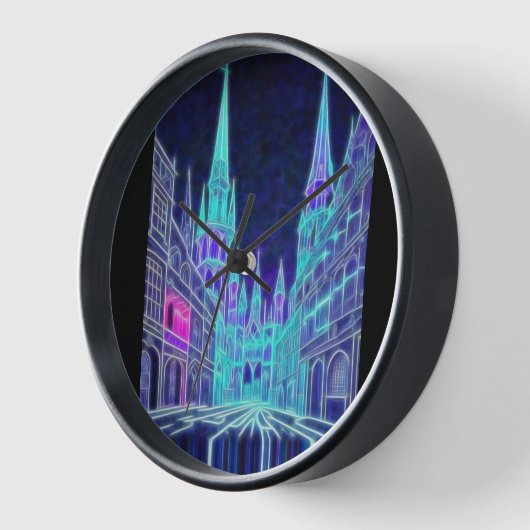 曲げアクロポリス 壁時計 (傾斜)