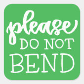 "曲げカラフルない"ステッカー – 3インチ スクエアシール (正面)