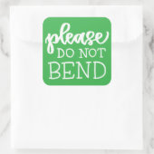 "曲げカラフルない"ステッカー – 3インチ スクエアシール (バッグ)