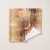 曲げガラスを繰り返し打ったベージュからブラウンへ バスタオルセット (ウォッシュタオル)