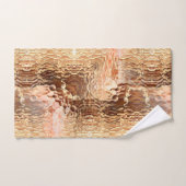 曲げガラスを繰り返し打ったベージュからブラウンへ バスタオルセット (ハンドタオル)