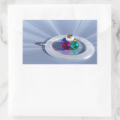 曲げライトステッカー 長方形シール (バッグ)