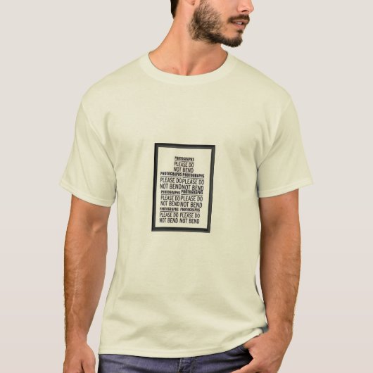 曲げ厳禁サイン Tシャツ (正面)