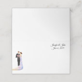 曲げ名座席表結婚のカップル名前をカスタムする プレイスカード (外部開封)