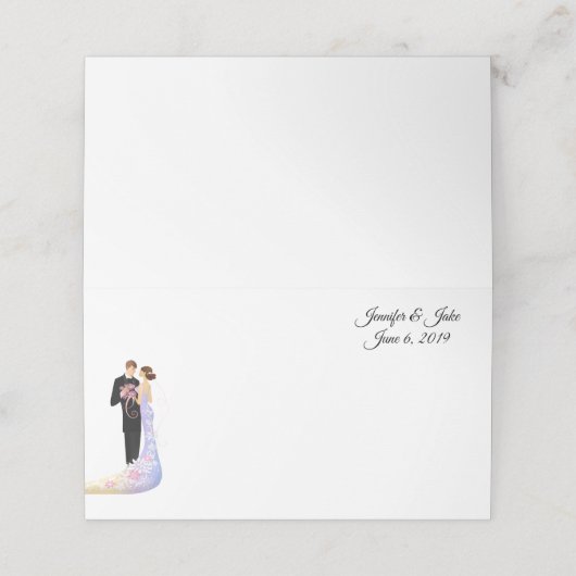 曲げ名座席表結婚のカップル名前をカスタムする プレイスカード (外部開封)