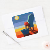 曲げ女性2005 スクエアシール (封筒)