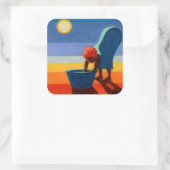 曲げ女性2005 スクエアシール (バッグ)