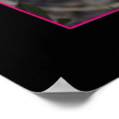 曲げ独身のピンクローズ写真 ポスター (角)